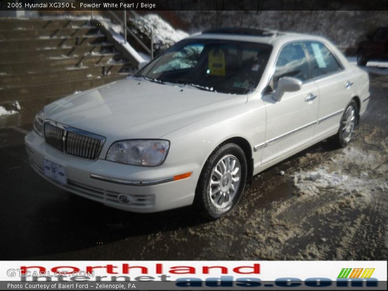 Powder White Pearl / Beige 2005 Hyundai XG350 L