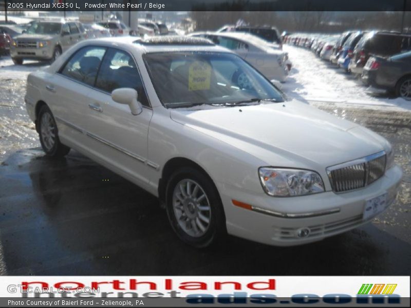 Powder White Pearl / Beige 2005 Hyundai XG350 L