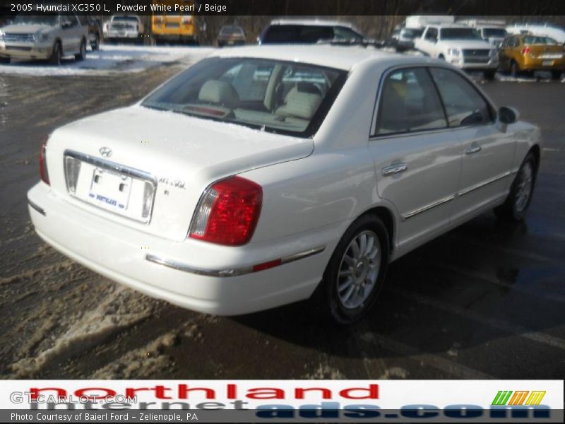 Powder White Pearl / Beige 2005 Hyundai XG350 L