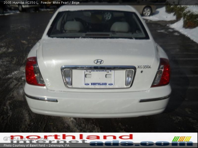 Powder White Pearl / Beige 2005 Hyundai XG350 L