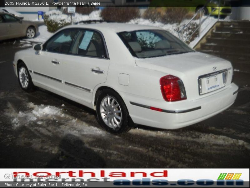 Powder White Pearl / Beige 2005 Hyundai XG350 L