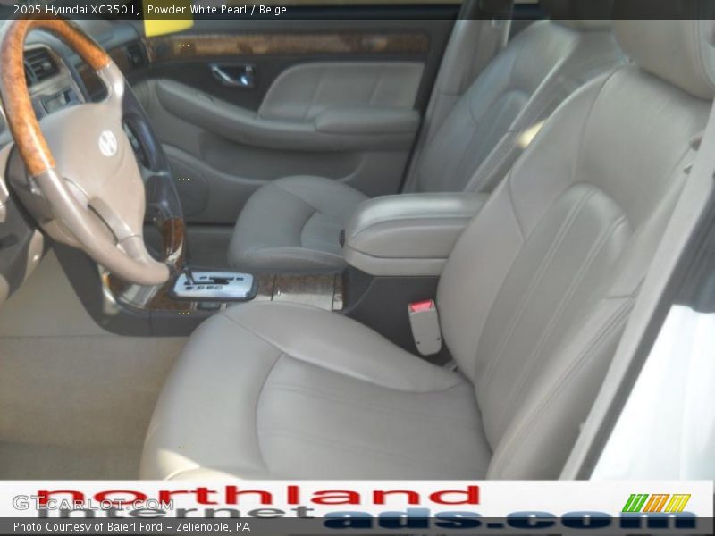 Powder White Pearl / Beige 2005 Hyundai XG350 L