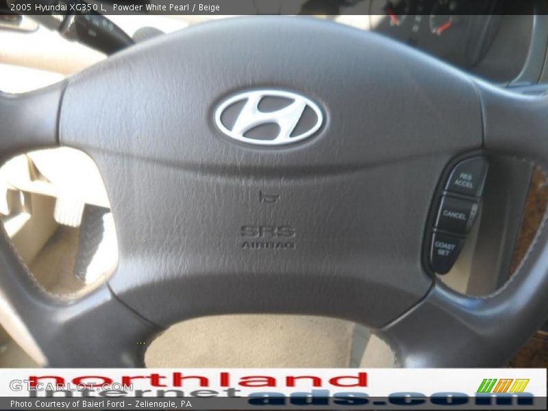 Powder White Pearl / Beige 2005 Hyundai XG350 L