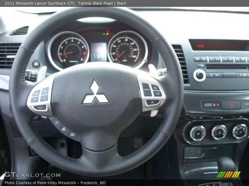 Tarmac Black Pearl / Black 2011 Mitsubishi Lancer Sportback GTS
