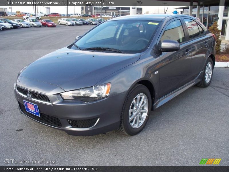 Graphite Gray Pearl / Black 2011 Mitsubishi Lancer Sportback ES