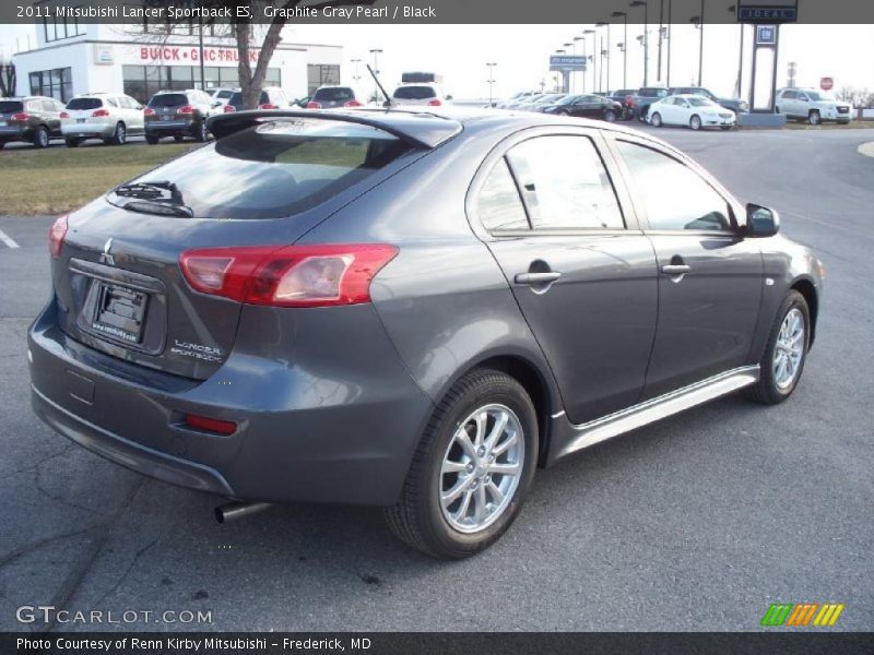 Graphite Gray Pearl / Black 2011 Mitsubishi Lancer Sportback ES