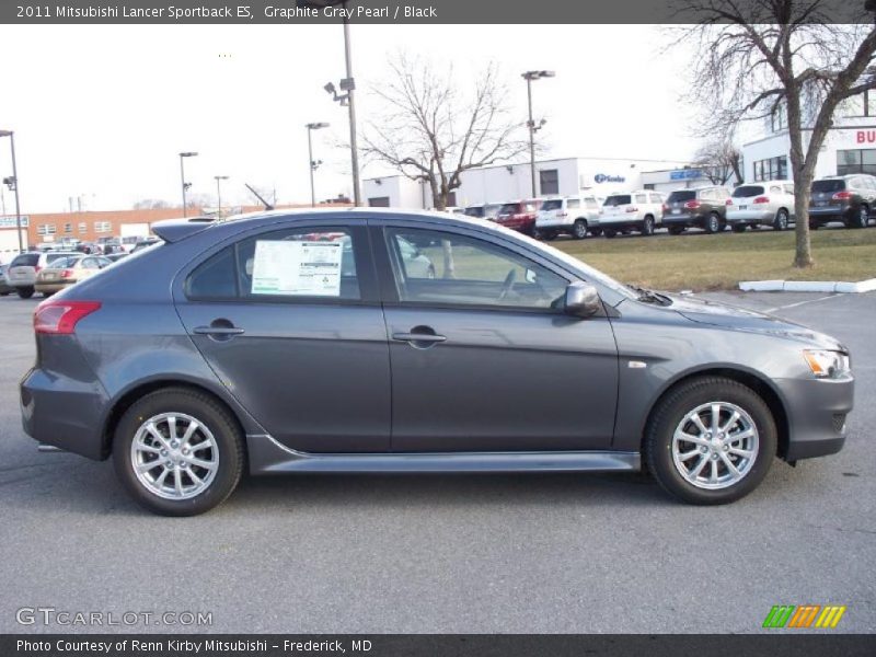 Graphite Gray Pearl / Black 2011 Mitsubishi Lancer Sportback ES