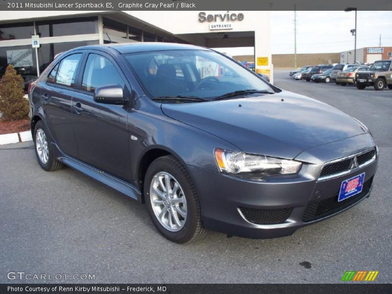 Graphite Gray Pearl / Black 2011 Mitsubishi Lancer Sportback ES