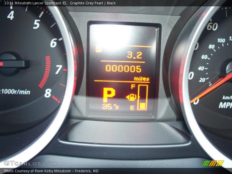 Graphite Gray Pearl / Black 2011 Mitsubishi Lancer Sportback ES