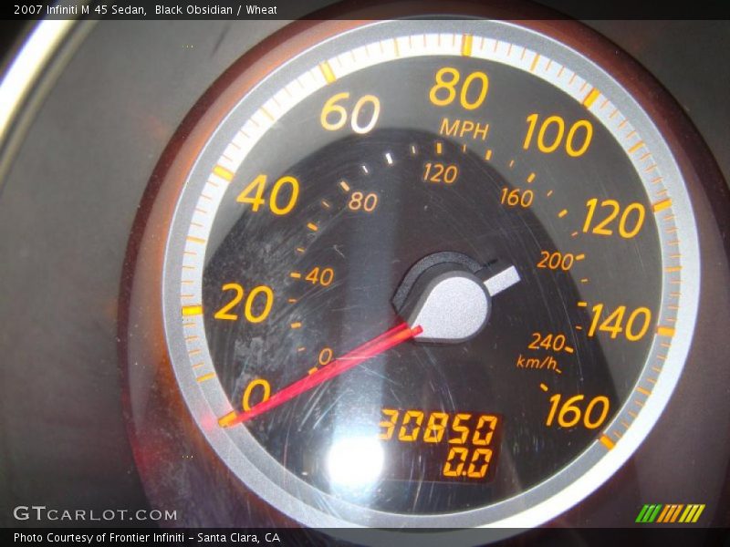 Black Obsidian / Wheat 2007 Infiniti M 45 Sedan