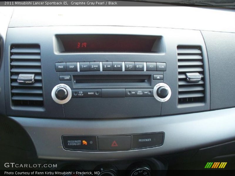 Graphite Gray Pearl / Black 2011 Mitsubishi Lancer Sportback ES