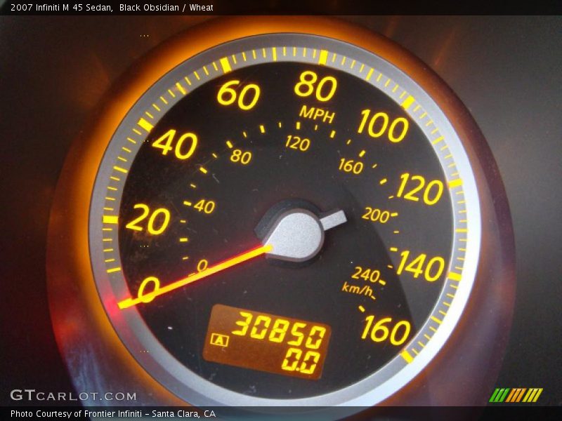 Black Obsidian / Wheat 2007 Infiniti M 45 Sedan