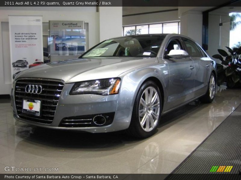 Quartz Grey Metallic / Black 2011 Audi A8 L 4.2 FSI quattro