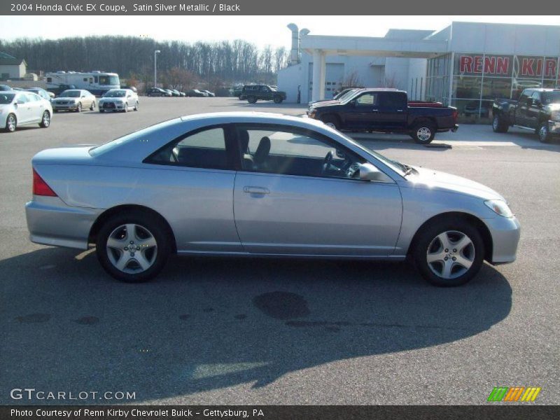 Satin Silver Metallic / Black 2004 Honda Civic EX Coupe
