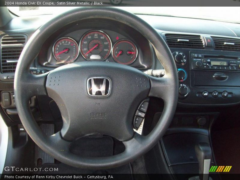 Satin Silver Metallic / Black 2004 Honda Civic EX Coupe