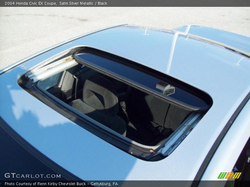 Satin Silver Metallic / Black 2004 Honda Civic EX Coupe