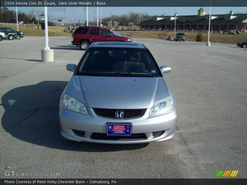 Satin Silver Metallic / Black 2004 Honda Civic EX Coupe