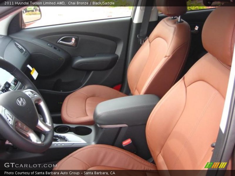  2011 Tucson Limited AWD Black/Saddle Interior