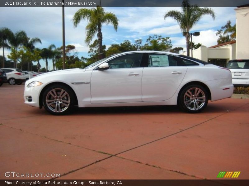 Polaris White / Navy Blue/Ivory 2011 Jaguar XJ XJ