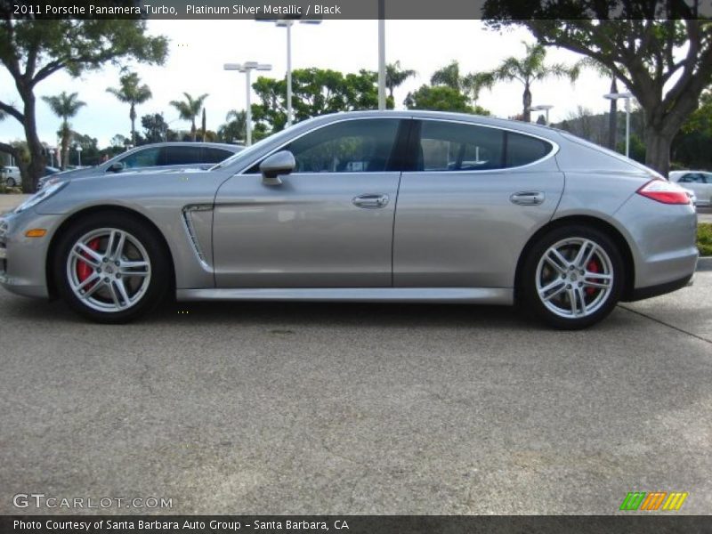 Platinum Silver Metallic / Black 2011 Porsche Panamera Turbo