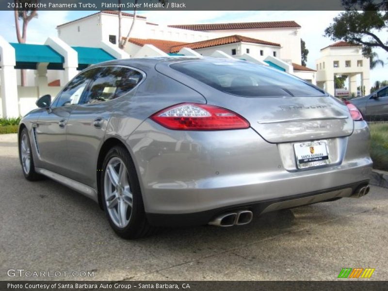 Platinum Silver Metallic / Black 2011 Porsche Panamera Turbo