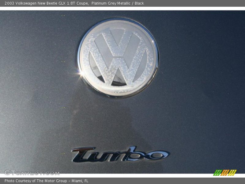 Platinum Grey Metallic / Black 2003 Volkswagen New Beetle GLX 1.8T Coupe