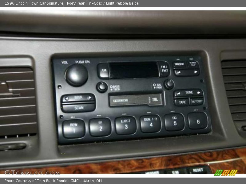 Ivory Pearl Tri-Coat / Light Pebble Beige 1996 Lincoln Town Car Signature