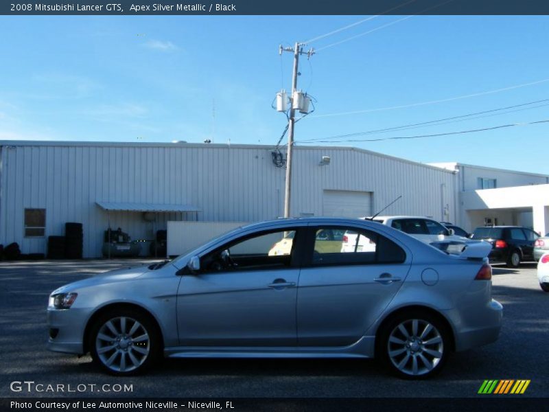 Apex Silver Metallic / Black 2008 Mitsubishi Lancer GTS
