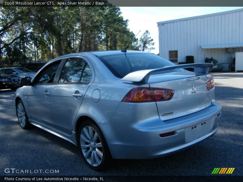 Apex Silver Metallic / Black 2008 Mitsubishi Lancer GTS