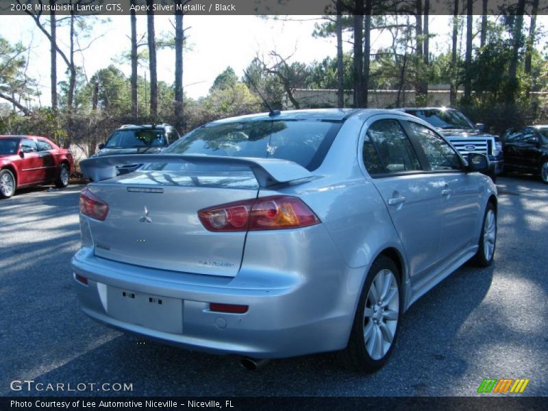 Apex Silver Metallic / Black 2008 Mitsubishi Lancer GTS