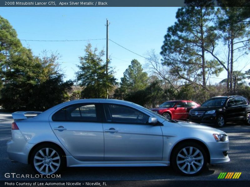 Apex Silver Metallic / Black 2008 Mitsubishi Lancer GTS