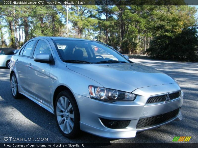 Apex Silver Metallic / Black 2008 Mitsubishi Lancer GTS