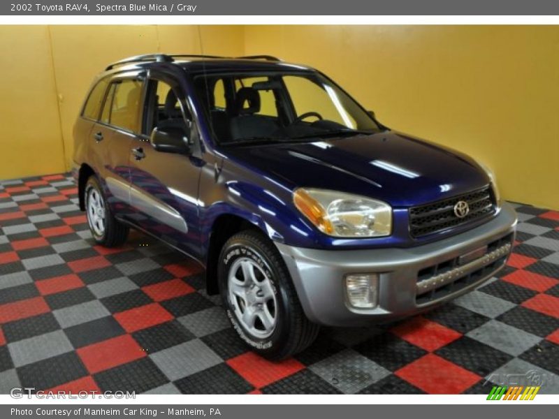 Spectra Blue Mica / Gray 2002 Toyota RAV4