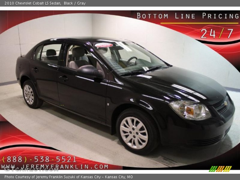 Black / Gray 2010 Chevrolet Cobalt LS Sedan