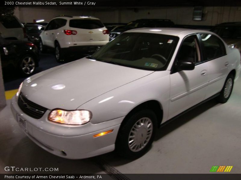Summit White / Gray 2003 Chevrolet Malibu Sedan