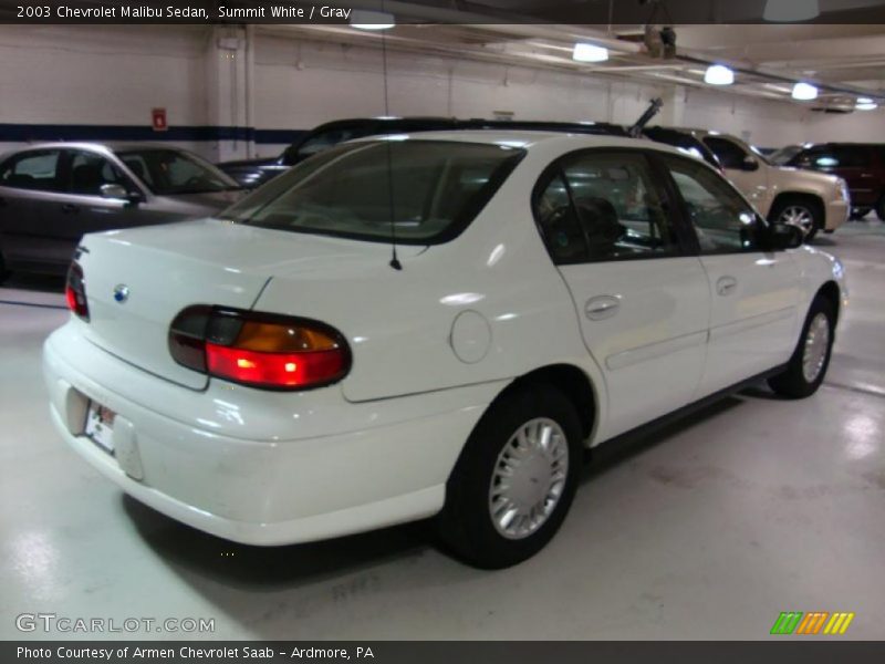 Summit White / Gray 2003 Chevrolet Malibu Sedan