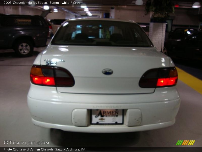 Summit White / Gray 2003 Chevrolet Malibu Sedan