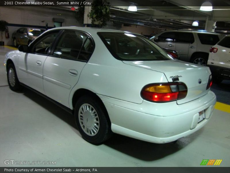 Summit White / Gray 2003 Chevrolet Malibu Sedan