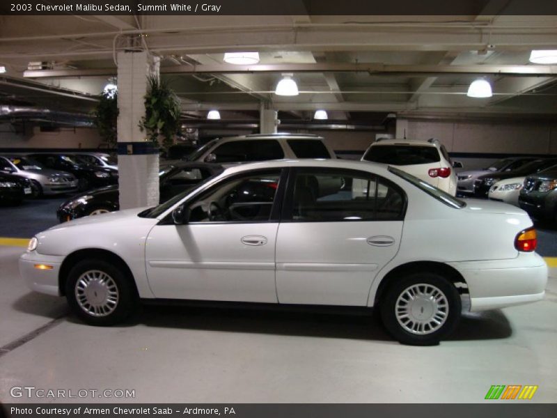 Summit White / Gray 2003 Chevrolet Malibu Sedan