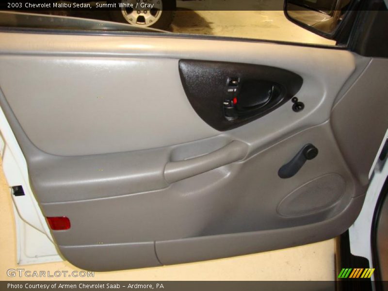 Summit White / Gray 2003 Chevrolet Malibu Sedan