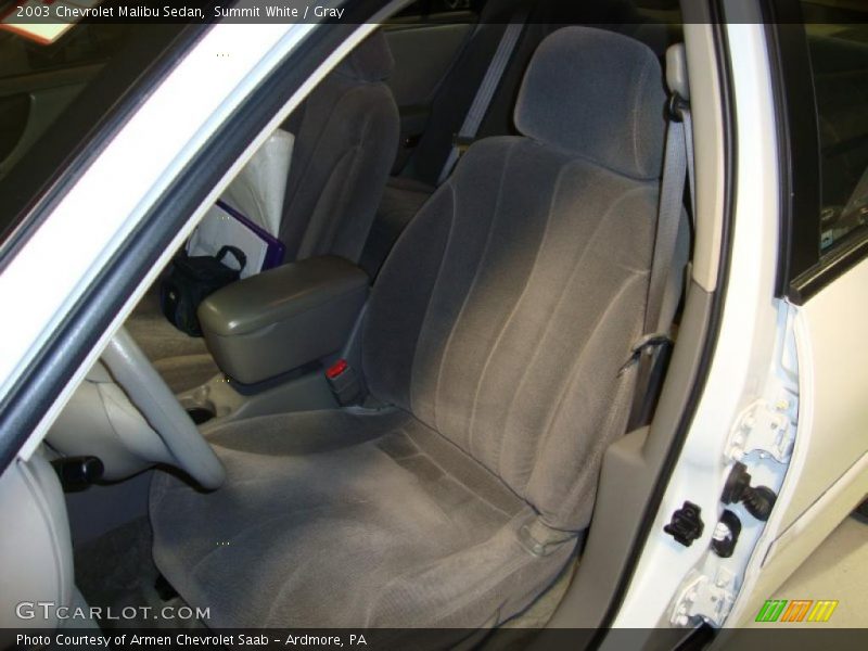 Summit White / Gray 2003 Chevrolet Malibu Sedan