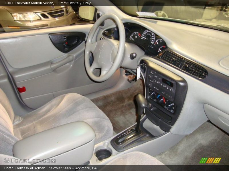 Summit White / Gray 2003 Chevrolet Malibu Sedan