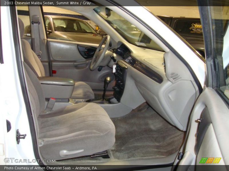 Summit White / Gray 2003 Chevrolet Malibu Sedan