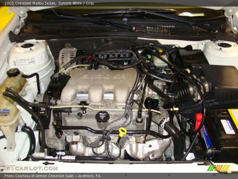 Summit White / Gray 2003 Chevrolet Malibu Sedan