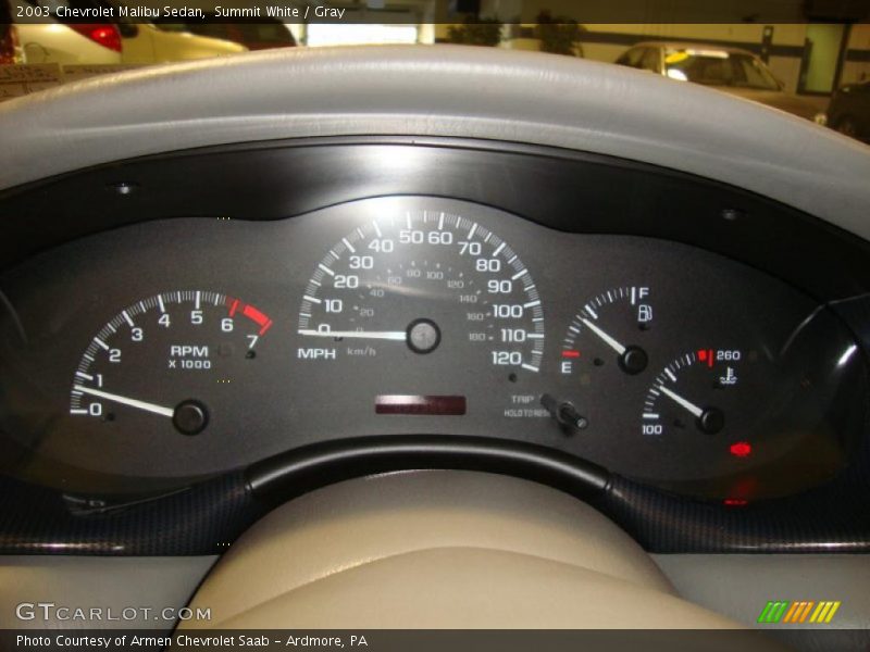 Summit White / Gray 2003 Chevrolet Malibu Sedan