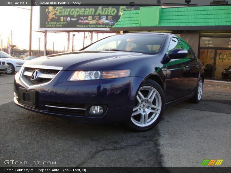 Royal Blue Pearl / Ebony 2008 Acura TL 3.2
