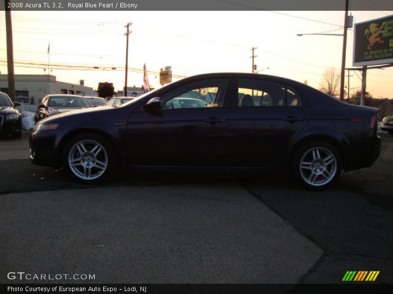 Royal Blue Pearl / Ebony 2008 Acura TL 3.2