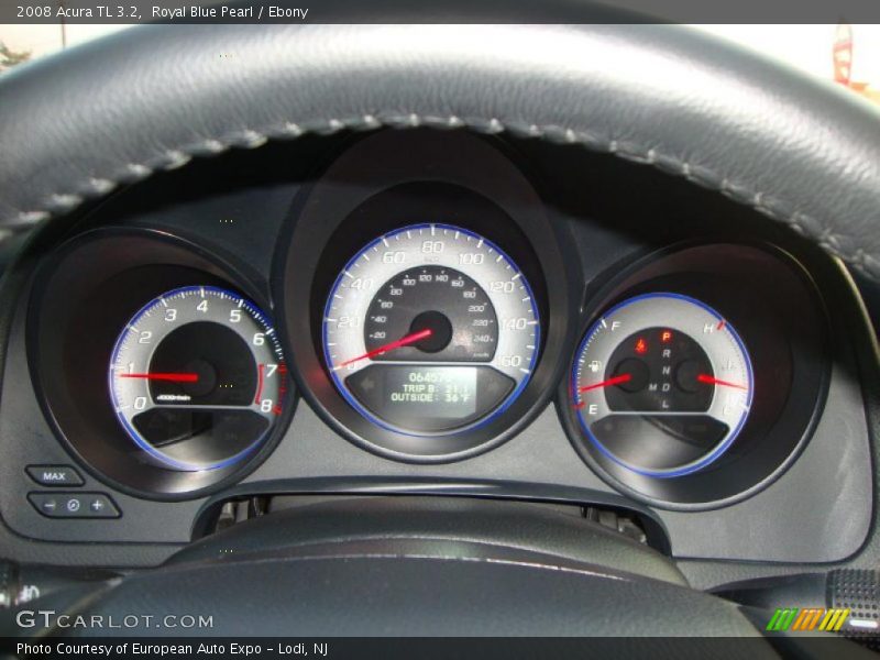 Royal Blue Pearl / Ebony 2008 Acura TL 3.2