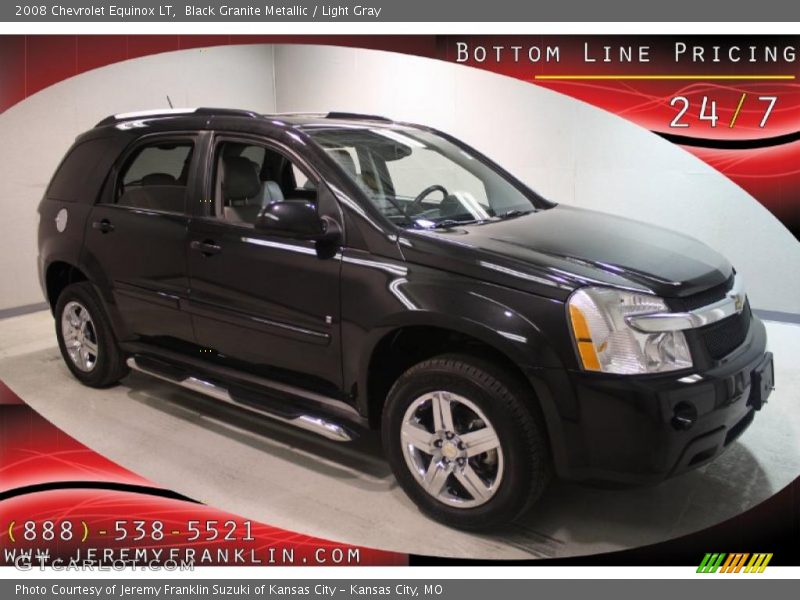 Black Granite Metallic / Light Gray 2008 Chevrolet Equinox LT