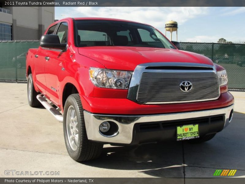 Radiant Red / Black 2011 Toyota Tundra CrewMax